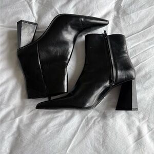 Zara Sleek Black Heeled Boots